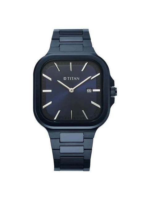 Titan 90176QM01 Classique Slim Square Analog Watch for Men