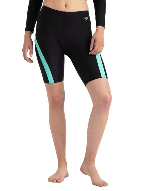 Speedo Black Regular Fit Printed Sports Shorts