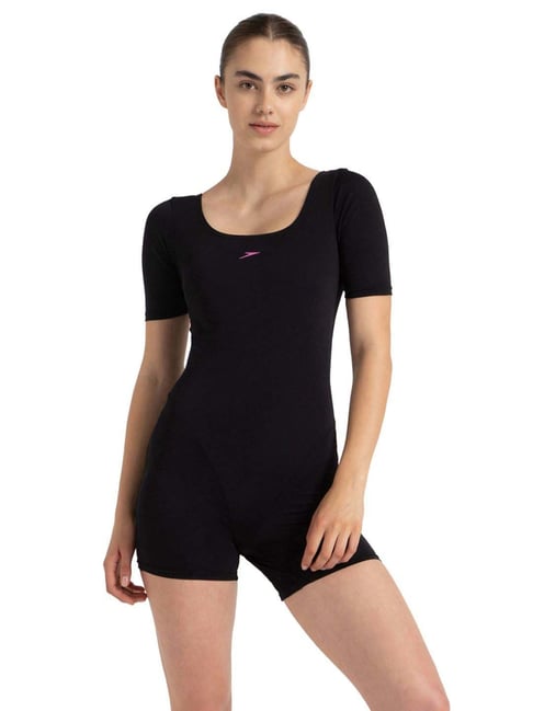 Speedo Black Regular Fit Swimsuit