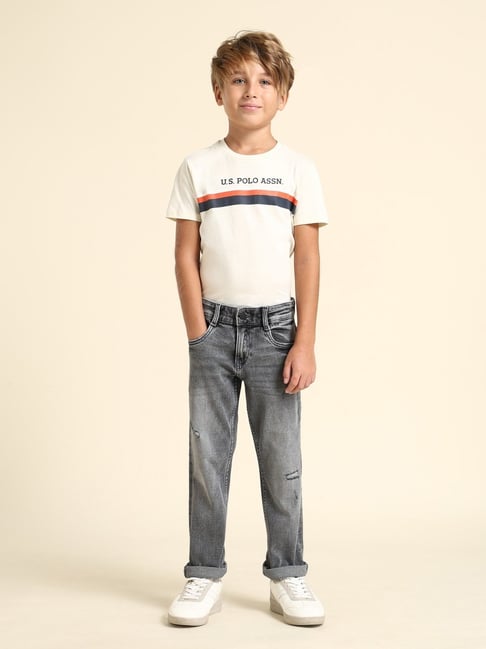 U.S. Polo Assn. Kids Grey Relaxed Fit Jeans-picture-24