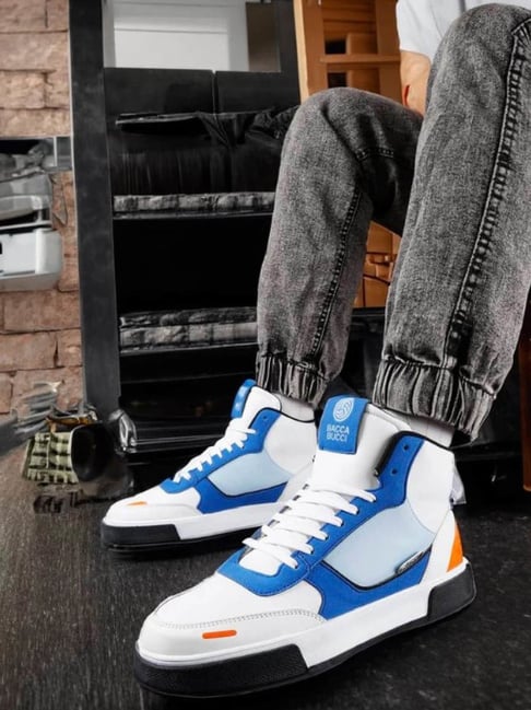 Bacca Bucci Men's SKYLINE SOARER Blue Ankle High Sneakers