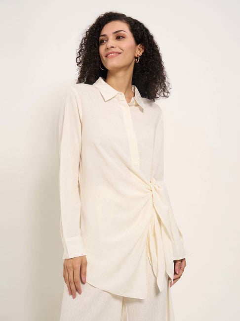 Annabelle By Pantaloons Whisper White Comfort Fit Top-picture-32