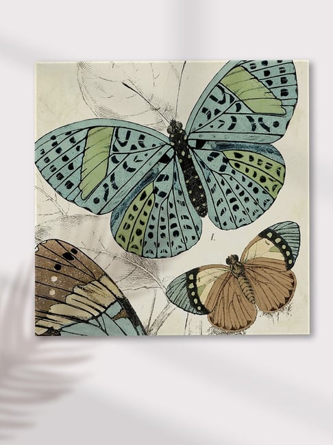 Art Street Blue And Beige Butterfly Abstract Decorative Canvas Modern Painting-picture-20