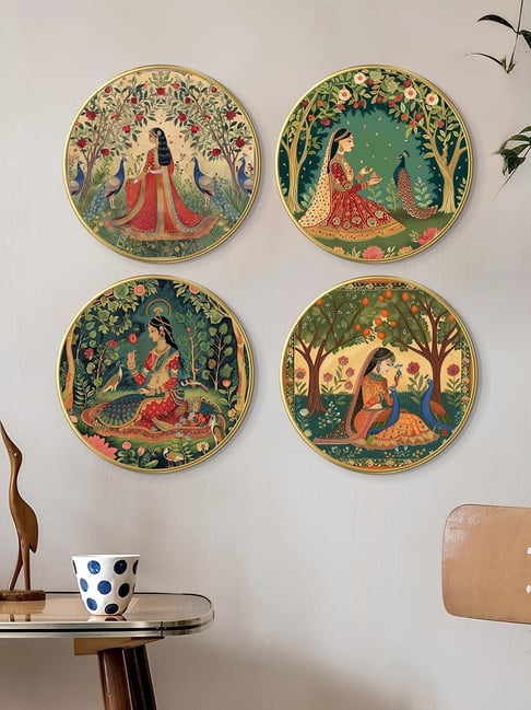 Art Street Madhubani Pichwai Round Wall Art Painting