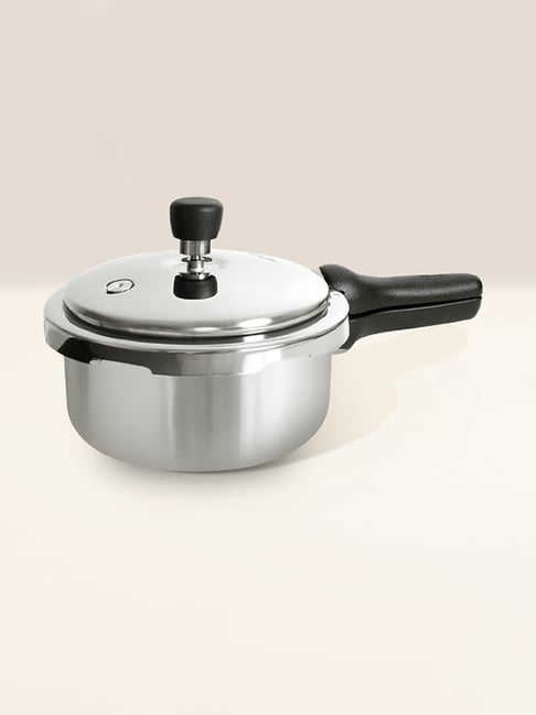 Meyer Silver Stainless Steel Presta Triply with Outer Lid Pressure Cooker (2 L)