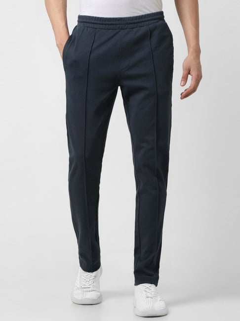Van Heusen Navy Cotton Slim Fit Trackpants-picture-37