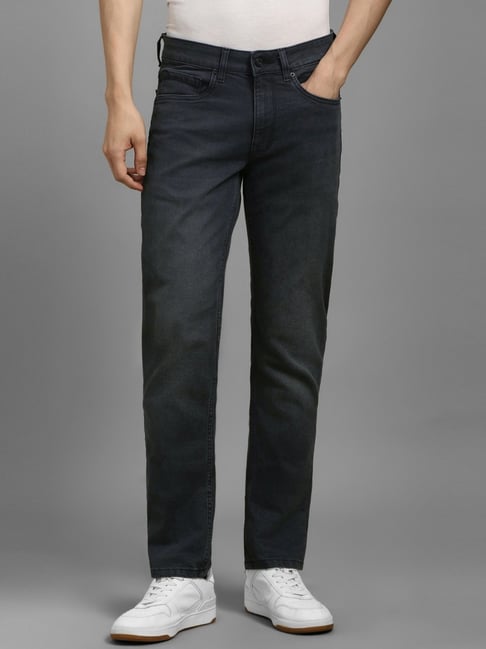 Louis Philippe Grey Cotton Slim Fit Jeans-picture-28