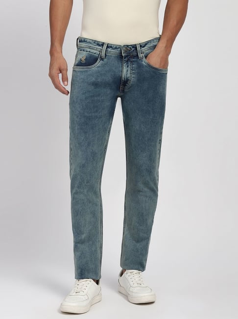 Peter England Blue Cotton Slim Fit Jeans-picture-31