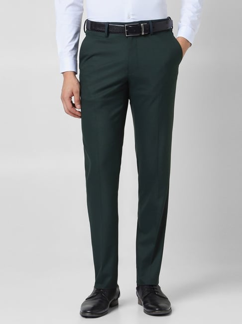 Van Heusen Green Slim Fit Trousers-picture-31