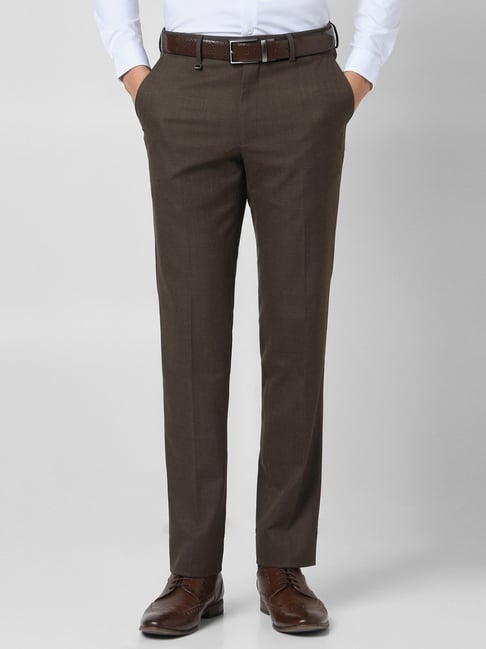 Van Heusen Brown Slim Fit Trousers-picture-44