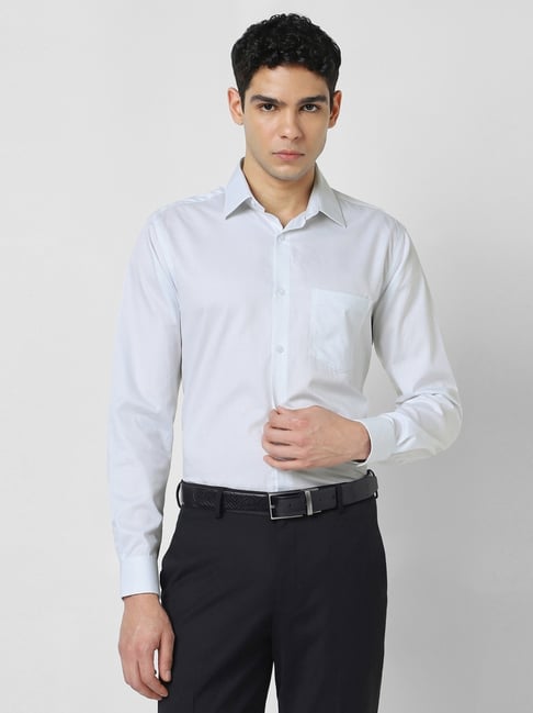 Van Heusen Blue Cotton Regular Fit Shirt-picture-23