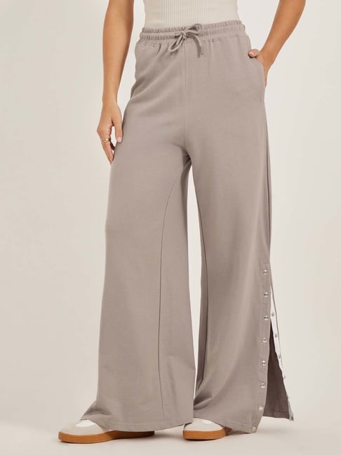 Styli Grey Solid Track Pants-picture-20