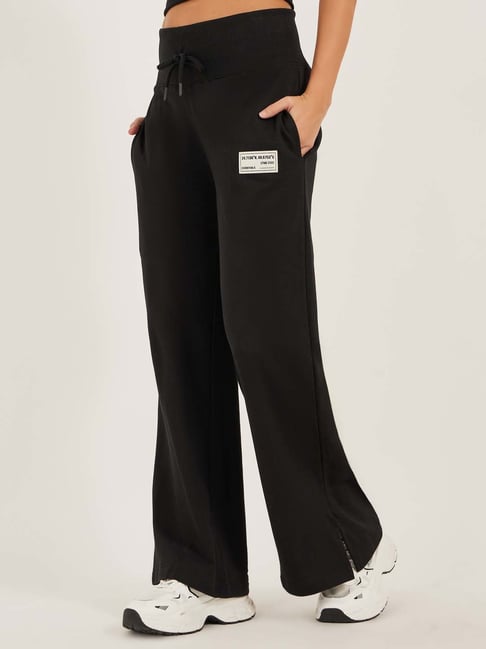 Styli Black Solid Track Pants-picture-10