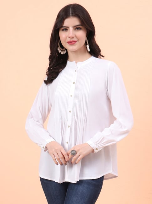 Aravalii White Solid Tunic-picture-44