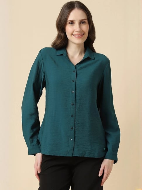 Allen Solly Green Regular Fit Shirt-picture-13