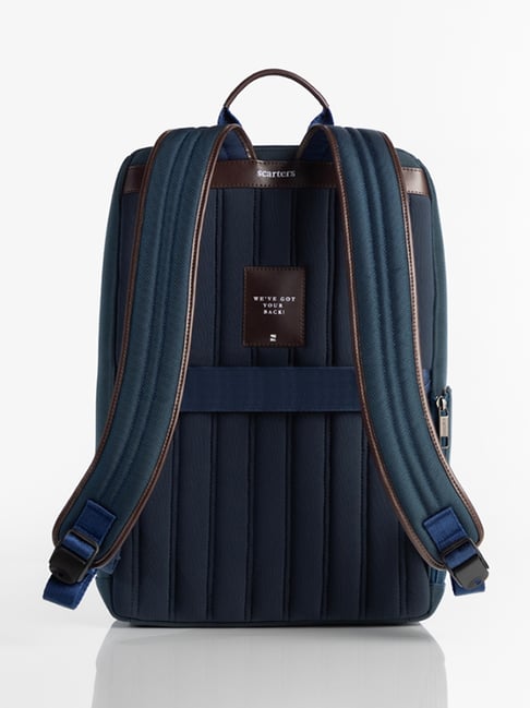 Scarters Navy Blue Textured Large Backpack