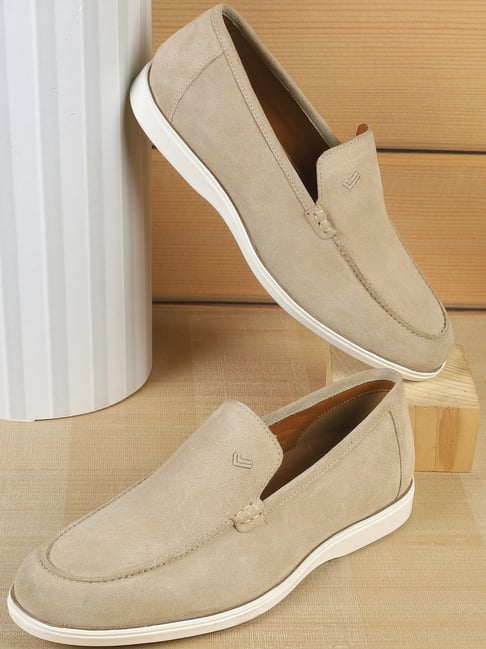 Metro Men's Beige Suede Loafers-picture-11