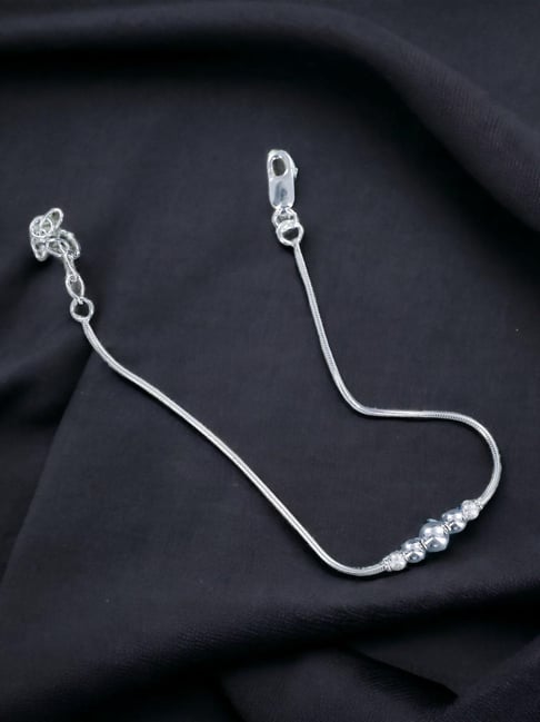 Taraash 925 Sterling Frosted Ball Silver Bracelets For Women-picture-42