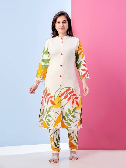 Aarika Girls White Printed Kurti-picture-32