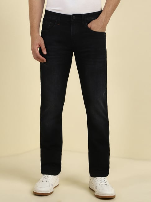 Allen Solly Black Slim Fit Solid Jeans-picture-23
