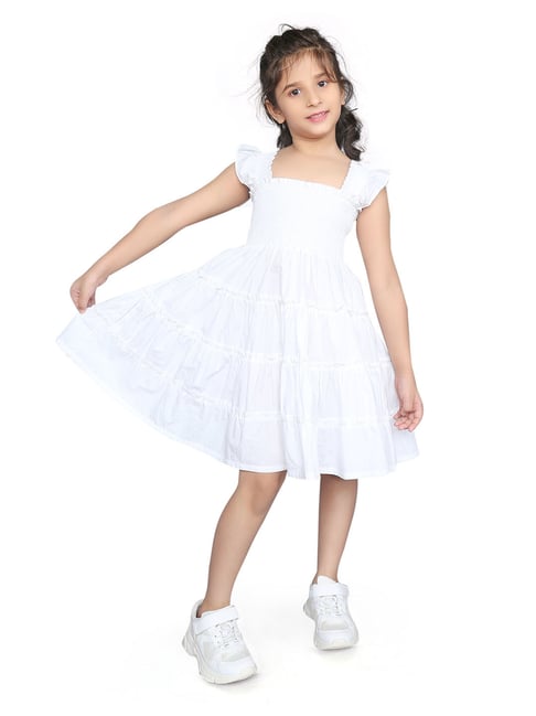Zip Zap Zoop Girls White Regular Fit Dress-picture-36