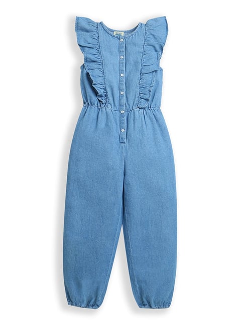 Zip Zap Zoop Girls Blue Regular Fit Jumpsuit