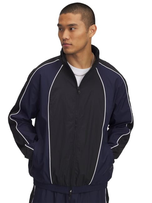 Under Armour Black & Navy Slim Fit Colour Block Sports Jacket-picture-20