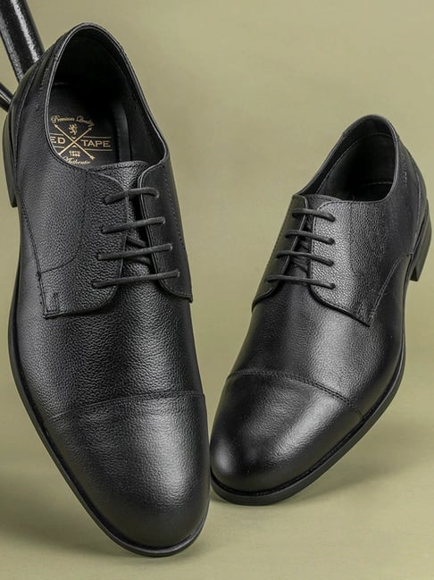 Red Tape Men's Modern Classics Black Derby Shoes