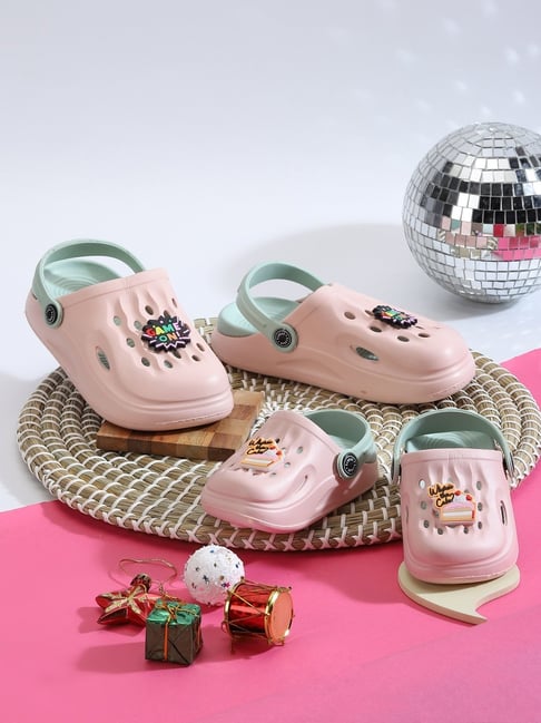 Truffle Collection Boys Pink & Green Clogs-picture-42