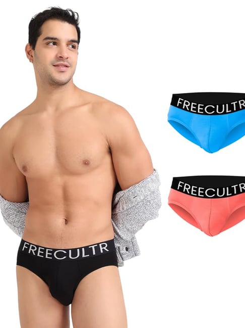 Freecultr Multi Regular Fit Solid Briefs (Pack of 3)-picture-28