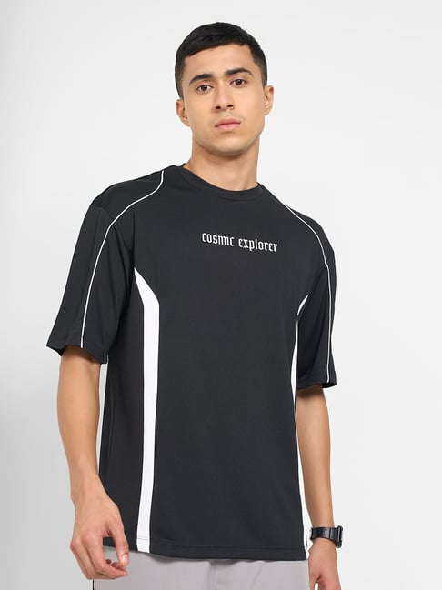 Ajile By Pantaloons Black Loose Fit Sports T-Shirt-picture-14