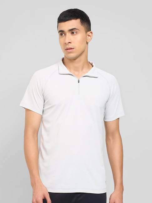 Ajile By Pantaloons Grey Slim Fit Sports T-Shirt