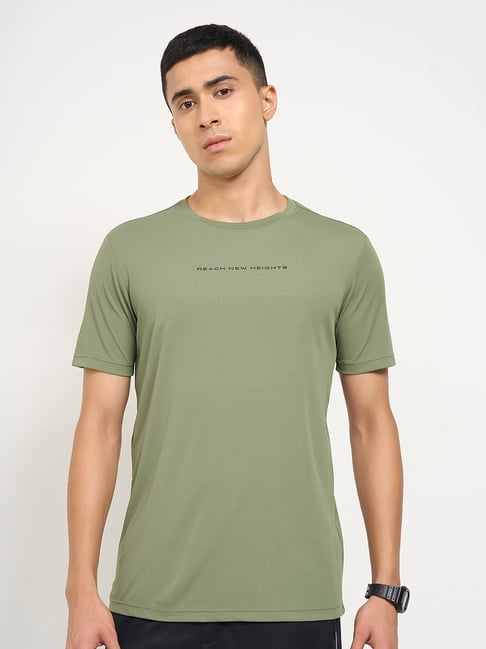 Ajile By Pantaloons Olive Green Slim Fit Sports T-Shirt-picture-27