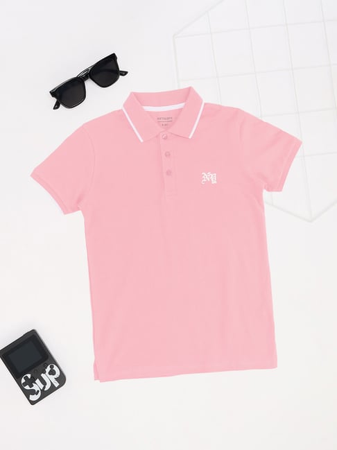Pantaloons Junior Boys Pink Polo T-Shirt-picture-31