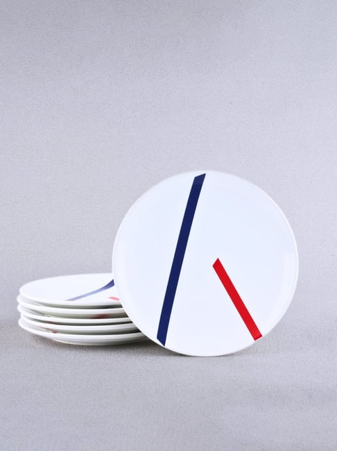 BlackCarrot Tamo White Porcelain Quarter Plates - Set of 6-picture-46