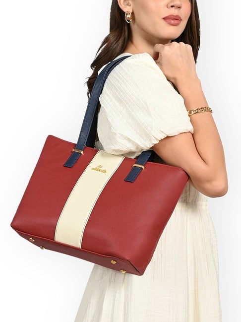 Lavie Red Kara Small Leather Tote
