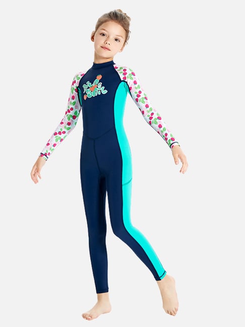 Little Surprise Box Unisex Navy Comfort Fit Printed Swimsuit