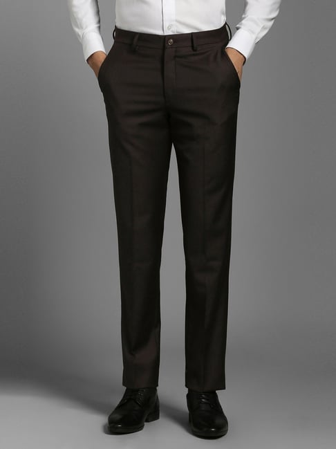 Louis Philippe Brown Slim Fit Trousers-picture-21