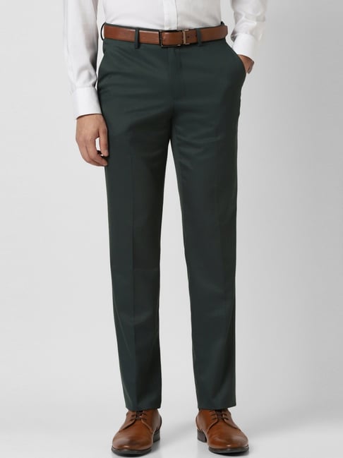 Van Heusen Green Slim Fit Trousers-picture-41