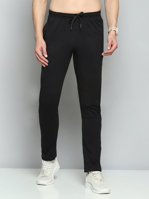 Cloak & Decker by Monte Carlo Black Cotton Blend Regular Fit Solid Trackpants-picture-35