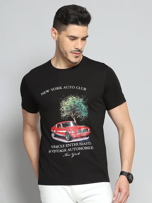 Cloak & Decker by Monte Carlo Black Polyester Regular Fit Printed T-Shirt-image-6