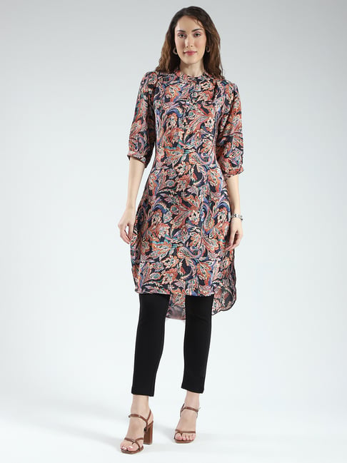 Monte Carlo Navy Blue Viscose Printed Tunic-picture-45