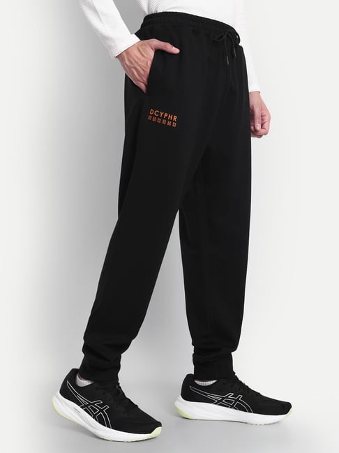 Dcyphr Black Mid Rise Decode Essentials Joggers-picture-43