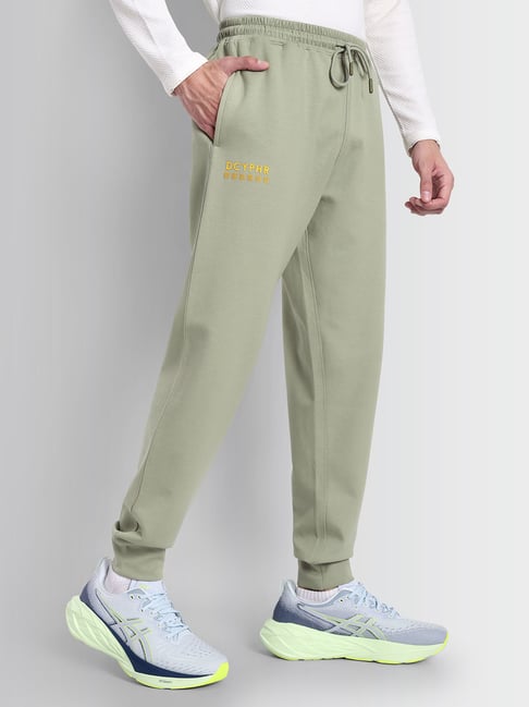 Dcyphr Green Mid Rise Decode Essentials Joggers-picture-44