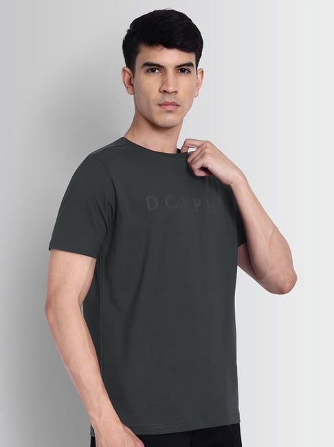 Apparel Best Plain T Shirt Brands Dcyphr Grey Regular Fit