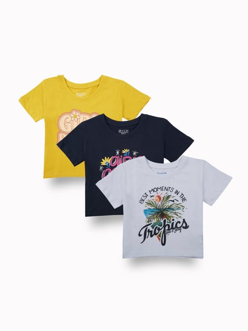 Gini & Jony Girls Multi Regular Fit Graphic Knit Top