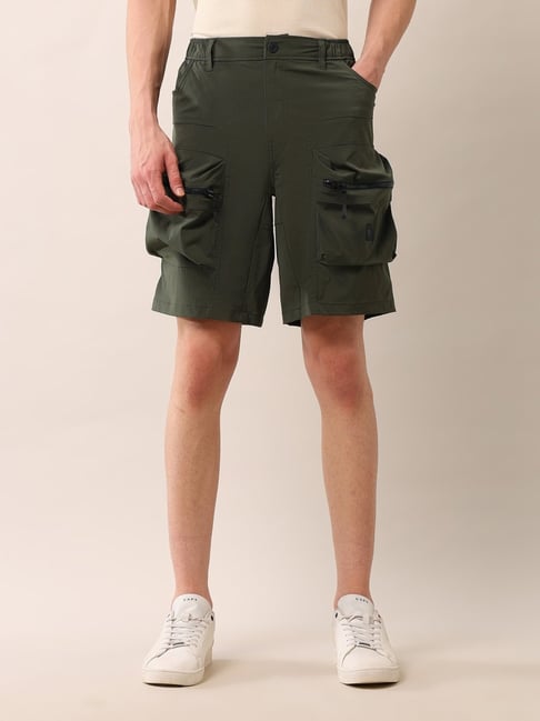 Polo Denim Green Regular Fit Cargo Shorts