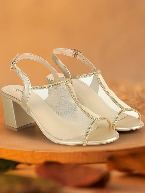 Metro Women's Gold Back Strap Sandals-picture-16