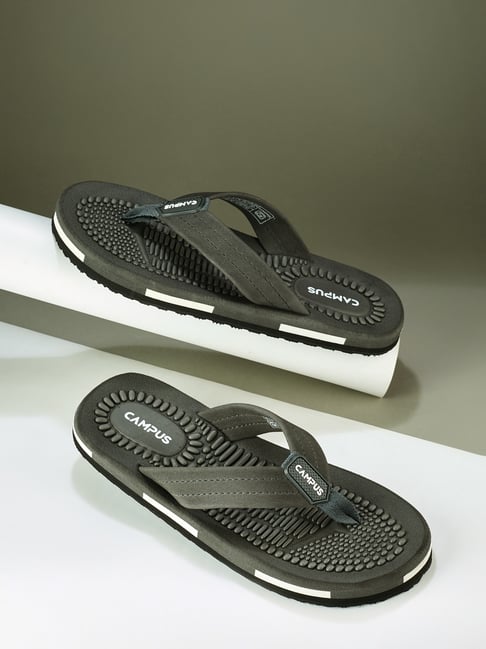 Campus Men's Grey Flip Flops