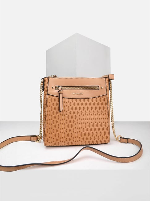Van Heusen Women Beige Textured Casual Sling Bag-picture-37